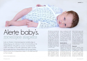 foto van artikel Ineke van Straeten - Alerte baby's, moeilijke slapers